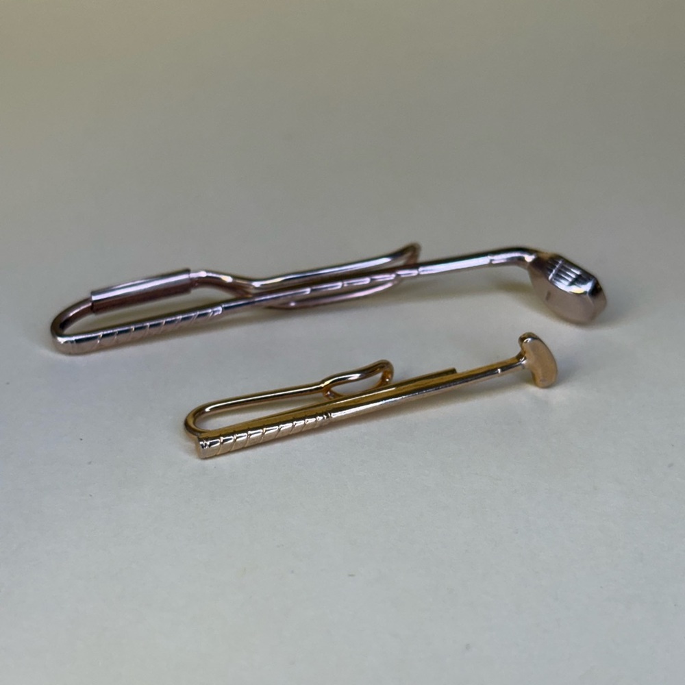 Golf Club Tie Clip Set